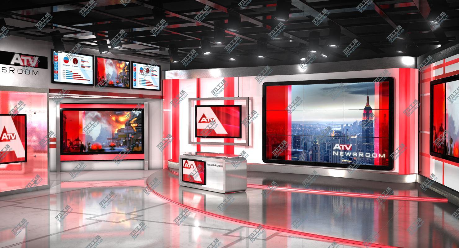 images/goods_img/202104023/VR Studio Newsroom 2 3D model/2.jpg